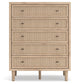 Cielden  Panel Headboard With Mirrored Dresser, Chest And 2 Nightstands