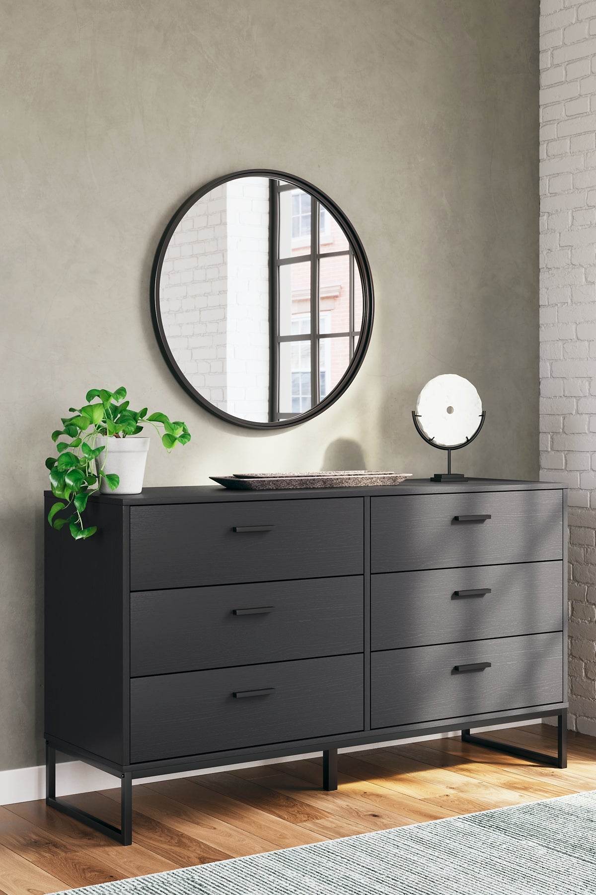 Socalle  Panel Headboard With Dresser And 2 Nightstands