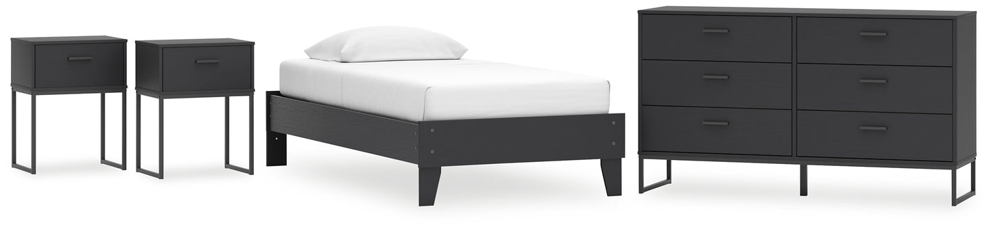 Socalle  Platform Bed With Dresser And 2 Nightstands