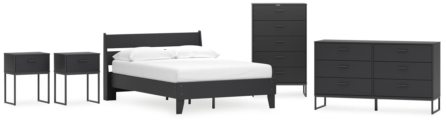 Socalle  Panel Platform Bed With Dresser, Chest And 2 Nightstands