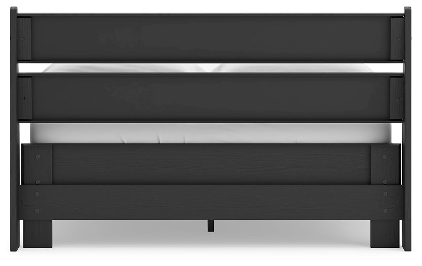 Socalle  Panel Platform Bed With 2 Nightstands