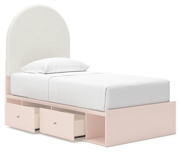 Wistenpine  Upholstered Panel Bed With Storage