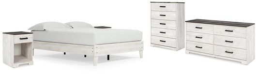 Shawburn  Platform Bed With Dresser, Chest And 2 Nightstands