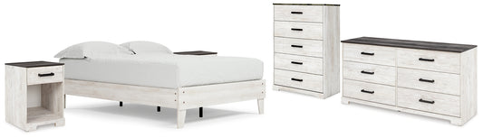 Shawburn  Platform Bed With Dresser, Chest And 2 Nightstands