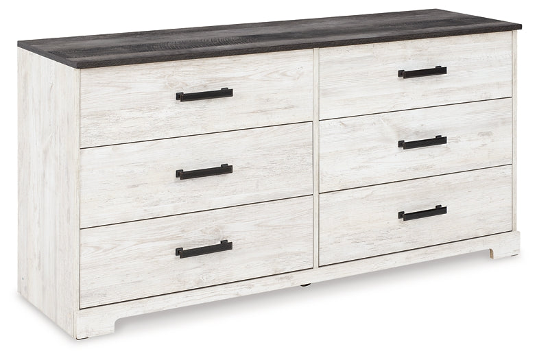 Shawburn  Panel Headboard With Dresser And Chest