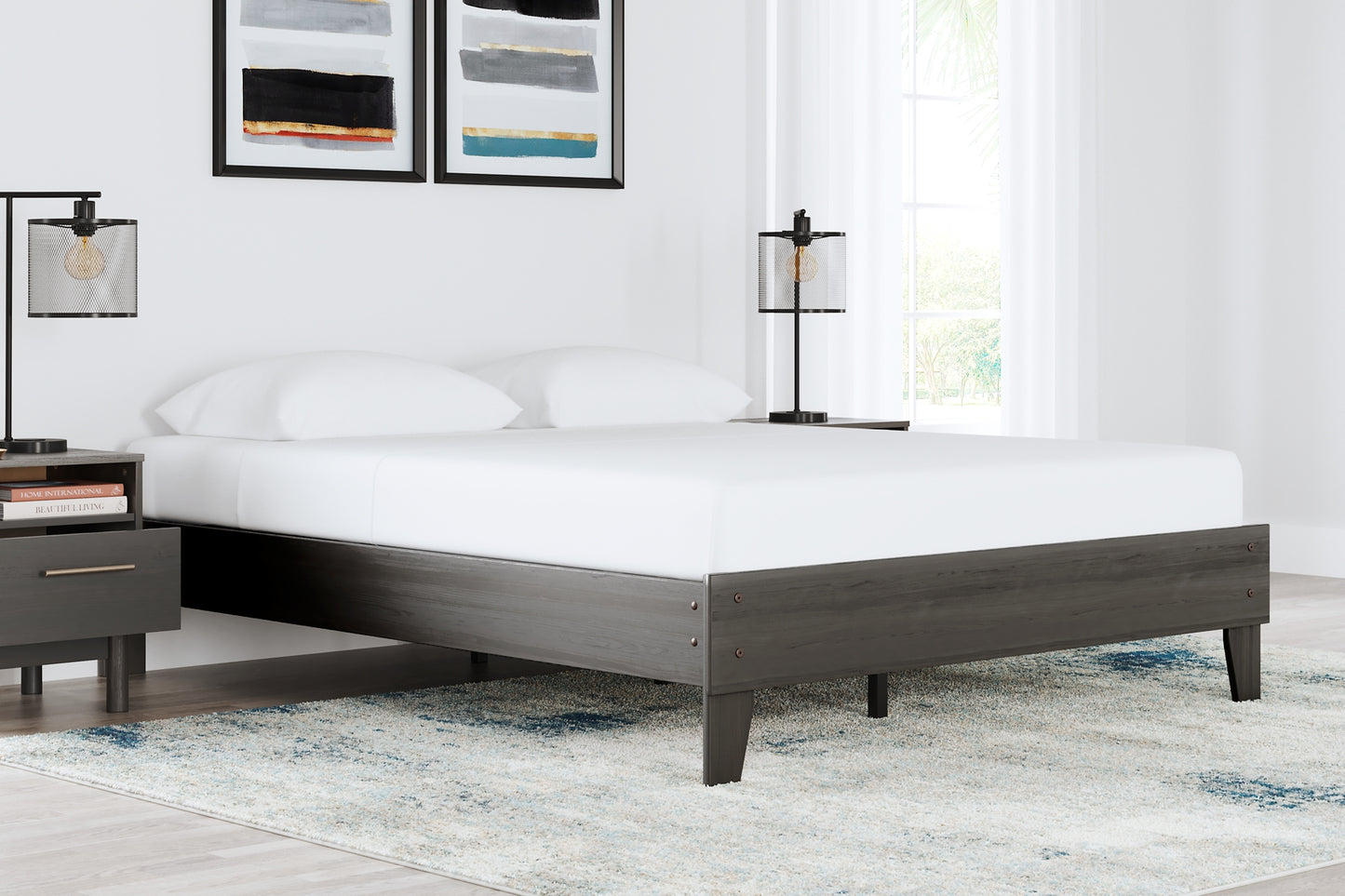 Brymont  Platform Bed With 2 Nightstands