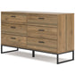 Deanlow  Panel Headboard With Dresser And Nightstand