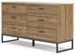 Deanlow  Panel Headboard With Dresser And Nightstand