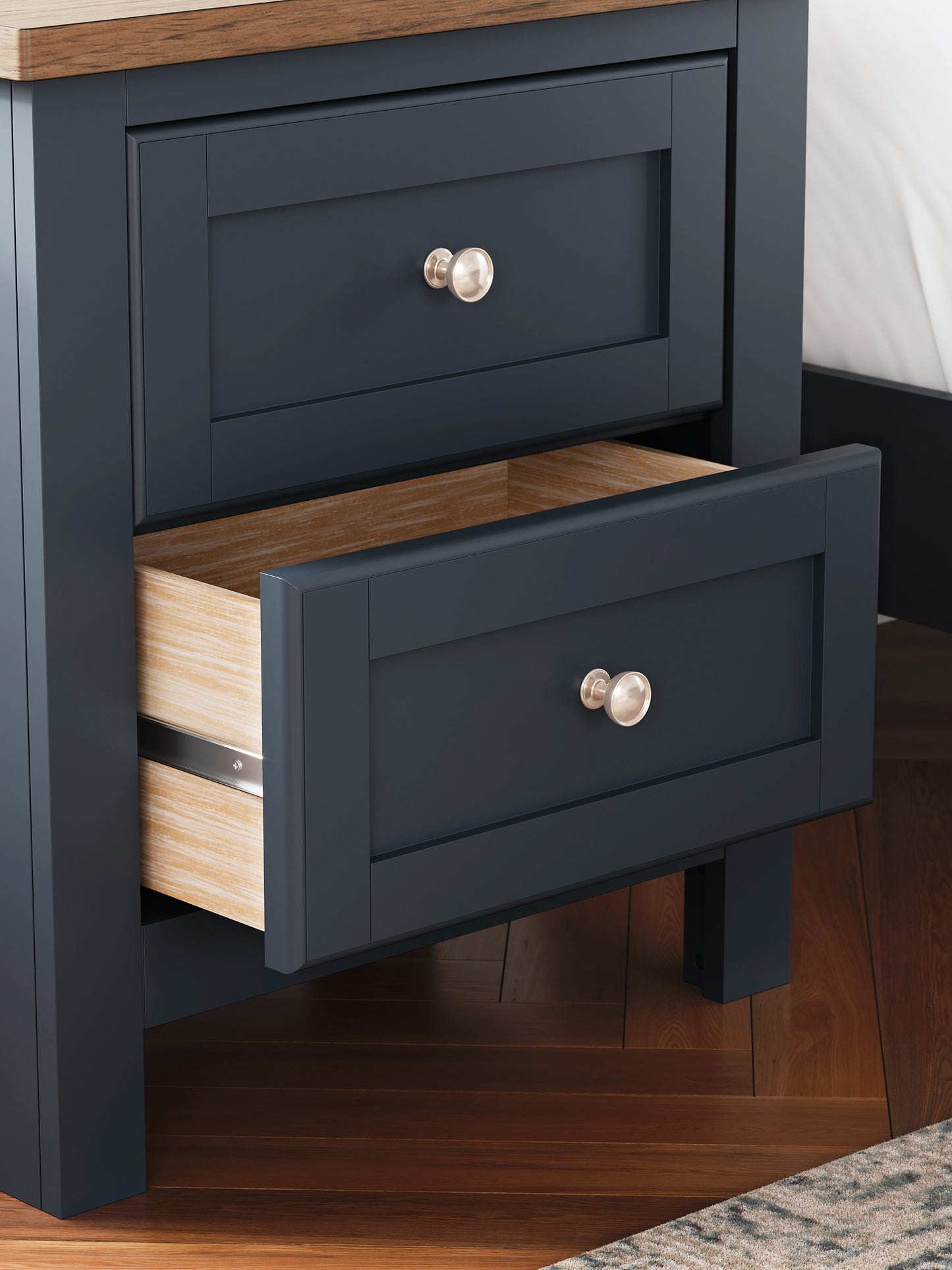 Landocken  Panel Headboard With 2 Nightstands