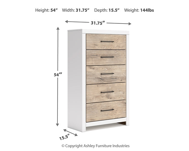 Charbitt  Panel Bed With Mirrored Dresser, Chest And Nightstand