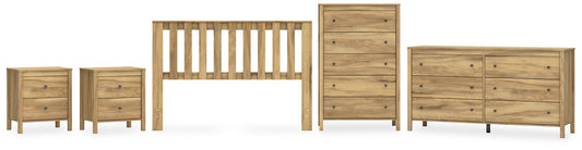 Bermacy  Panel Headboard With Dresser, Chest And 2 Nightstands