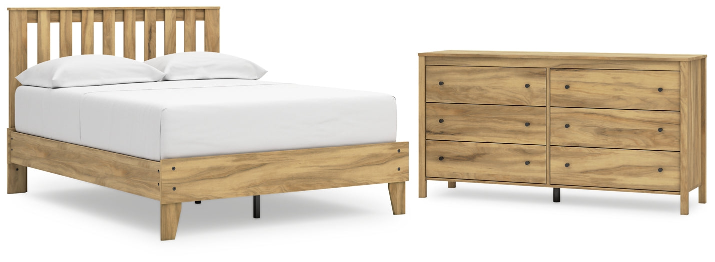 Bermacy  Platform Panel Bed With Dresser