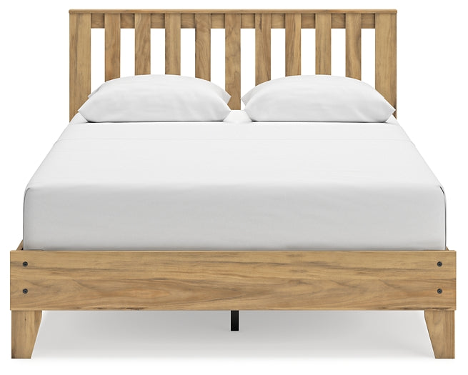 Bermacy  Platform Panel Bed With Dresser And 2 Nightstands