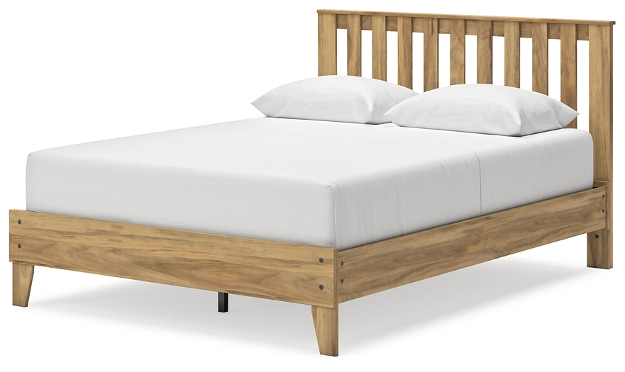 Bermacy  Platform Panel Bed With Dresser And 2 Nightstands