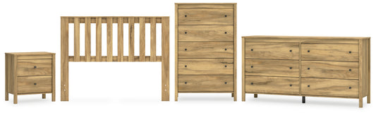 Bermacy  Panel Headboard With Dresser, Chest And Nightstand