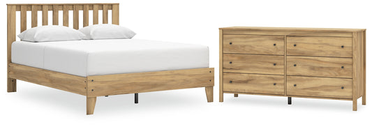 Bermacy  Platform Panel Bed With Dresser