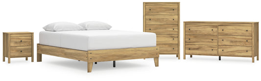 Bermacy  Platform Bed With Dresser, Chest And Nightstand