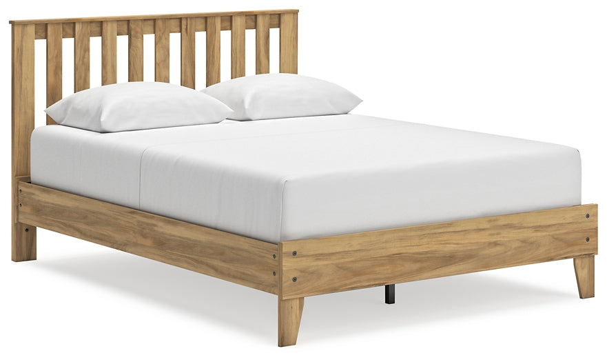 Bermacy  Platform Panel Bed With 2 Nightstands