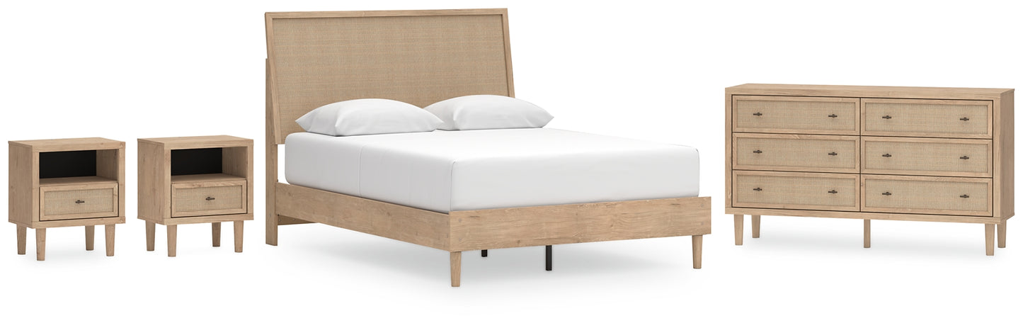 Cielden  Panel Bed With Dresser And 2 Nightstands