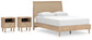 Cielden  Panel Bed With 2 Nightstands