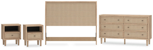 Cielden  Panel Headboard With Dresser And 2 Nightstands