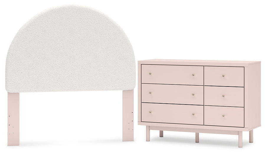 Wistenpine  Upholstered Panel Headboard With Dresser