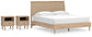 Cielden  Panel Bed With 2 Nightstands