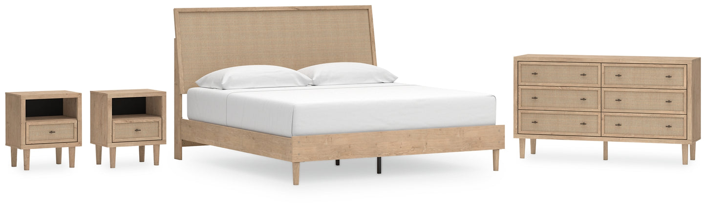 Cielden  Panel Bed With Dresser And 2 Nightstands