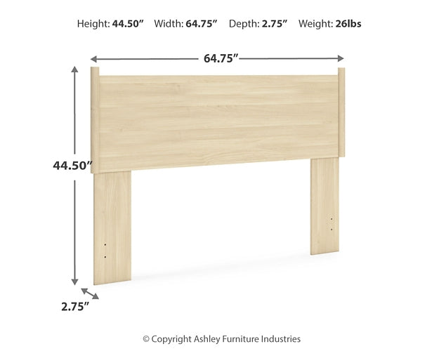 Cabinella  Panel Headboard With 2 Nightstands