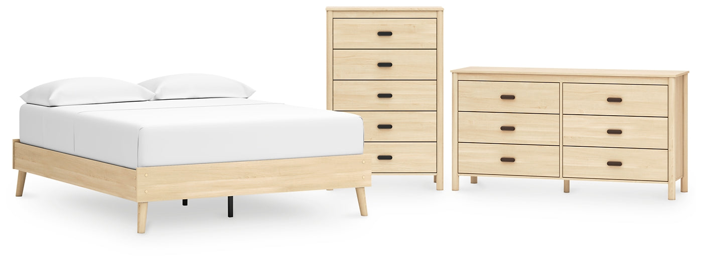 Cabinella  Platform Bed With Dresser And Chest