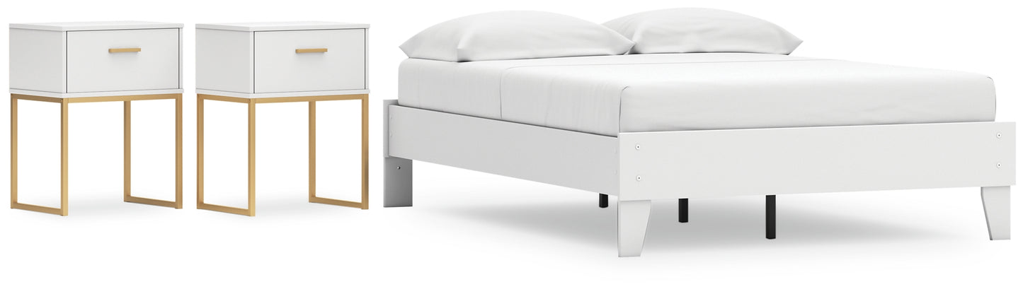 Socalle  Platform Bed With Dresser And 2 Nightstands