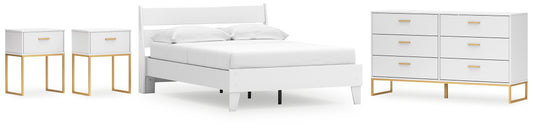 Socalle  Panel Platform Bed With Dresser And 2 Nightstands