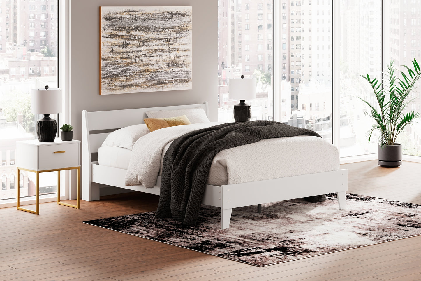 Socalle  Panel Platform Bed With Dresser, Chest And Nightstand