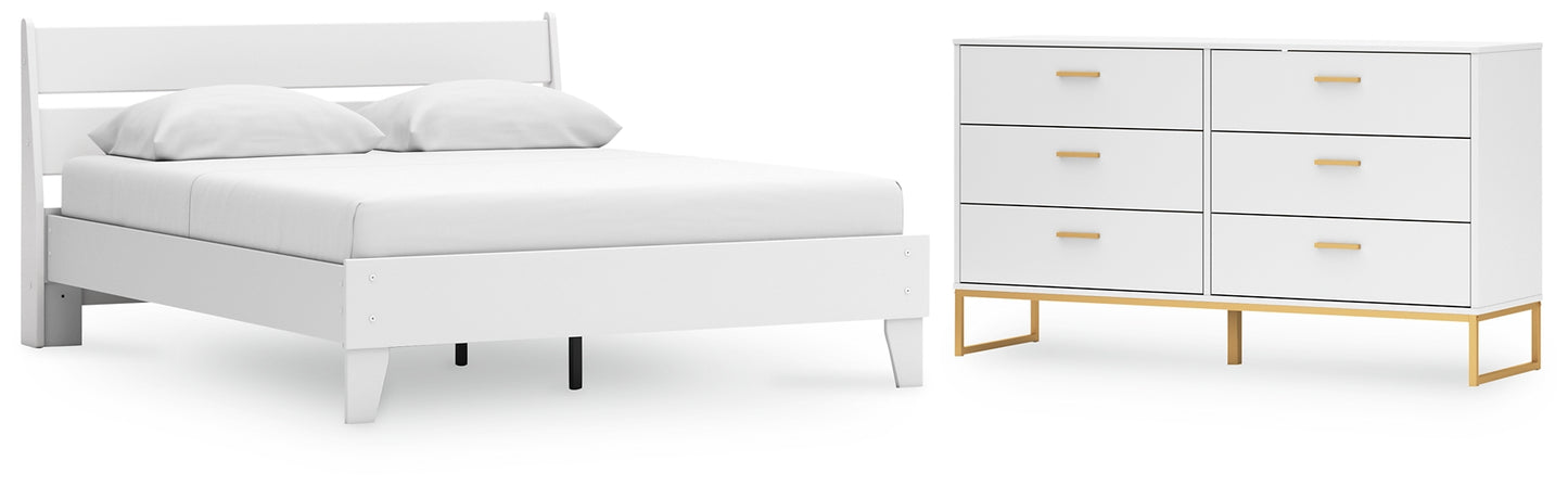 Socalle  Panel Platform Bed With Dresser