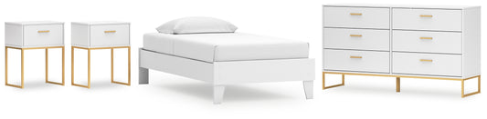 Socalle  Platform Bed With Dresser And 2 Nightstands