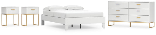 Socalle  Platform Bed With Dresser And 2 Nightstands