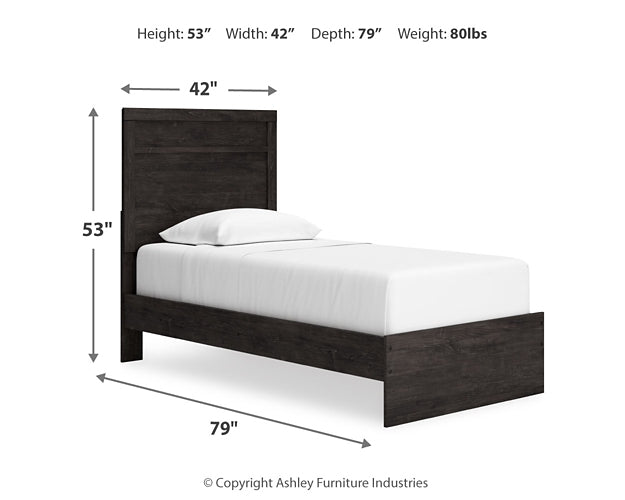 Belachime  Panel Bed With Mirrored Dresser And Chest