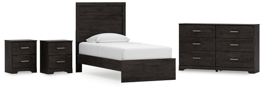 Belachime  Panel Bed With Dresser And 2 Nightstands