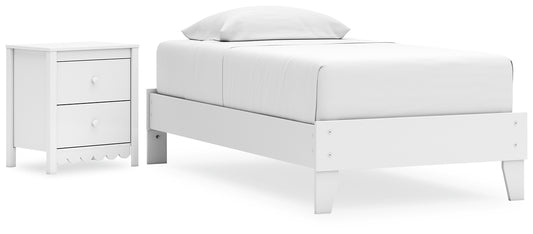 Ashley Express - Hallityn  Platform Bed With Nightstand