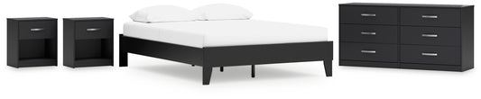 Ashley Express - Finch  Platform Bed With Dresser And 2 Nightstands