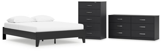 Ashley Express - Finch  Platform Bed With Dresser And Chest