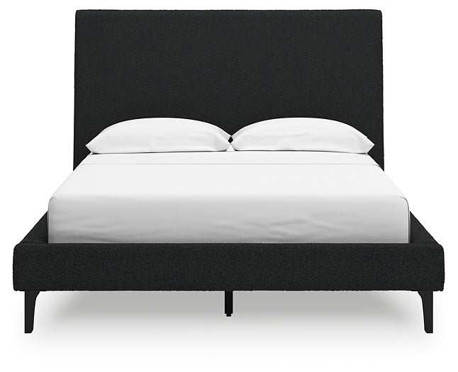 Cadmori  Upholstered Bed With 2 Nightstands