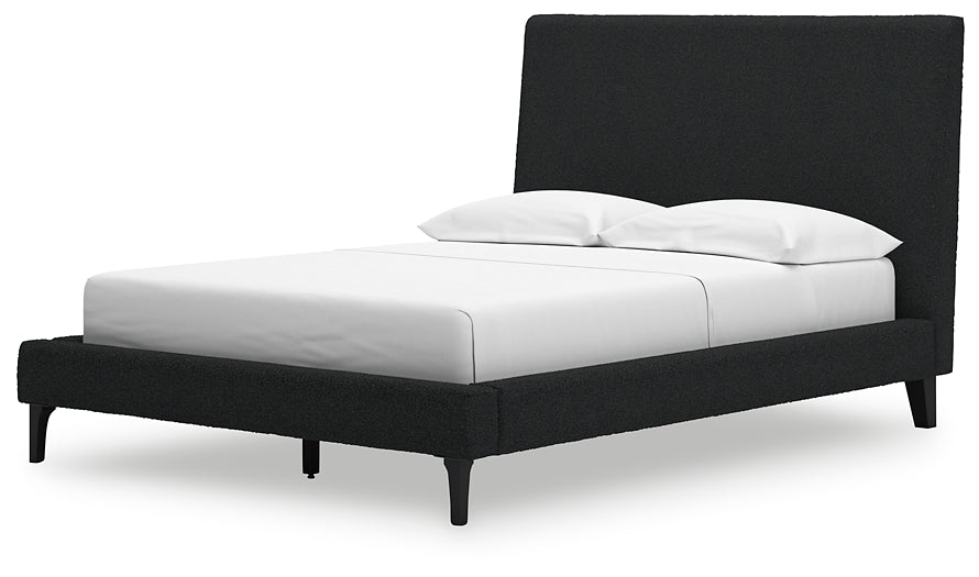 Cadmori  Upholstered Bed With 2 Nightstands