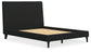 Cadmori  Upholstered Bed With Mirrored Dresser