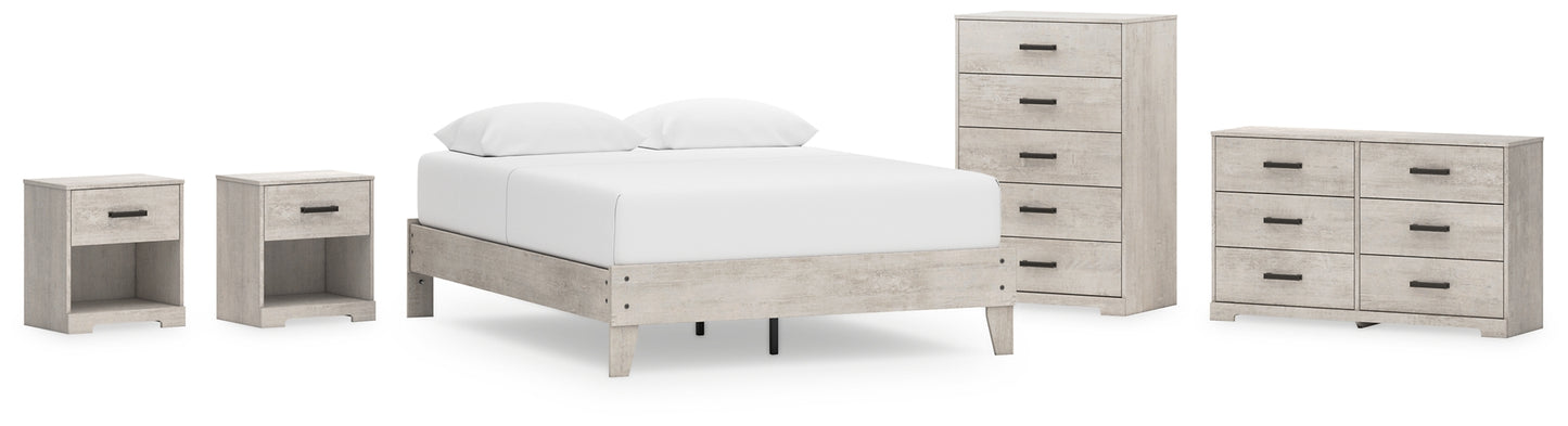 Ashley Express - Shawburn  Platform Bed With Dresser, Chest And 2 Nightstands