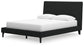 Cadmori  Upholstered Bed With Mirrored Dresser And Chest