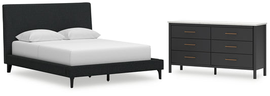 Cadmori  Upholstered Bed With Dresser