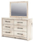 Lawroy  Panel Storage Bed With Mirrored Dresser And Nightstand