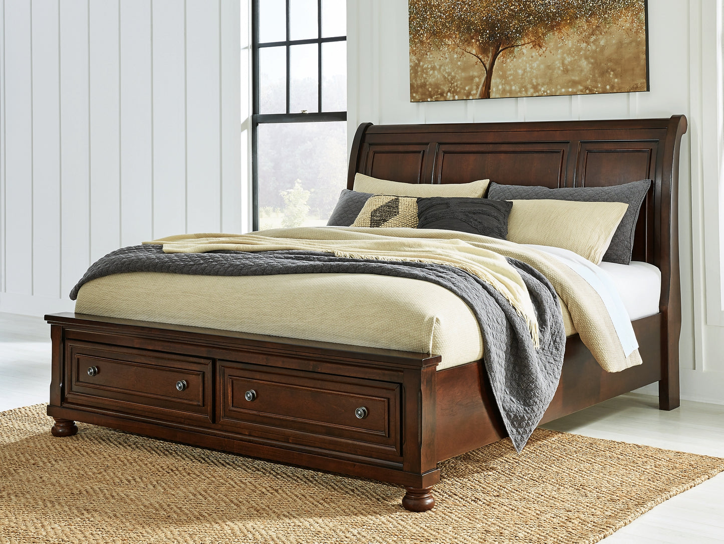 Porter California  Sleigh Storage Bed