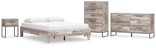 Ashley Express - Neilsville  Platform Bed With Dresser, Chest And Nightstand